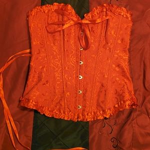 Red gothic overbust corset